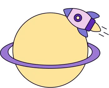 Spaceship whizzing by a planet.
